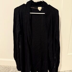 a new day Black Cardigan Sweater Open Front